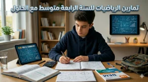 تمارين الرياضيات للسنة الرابعة متوسط مع الحلول