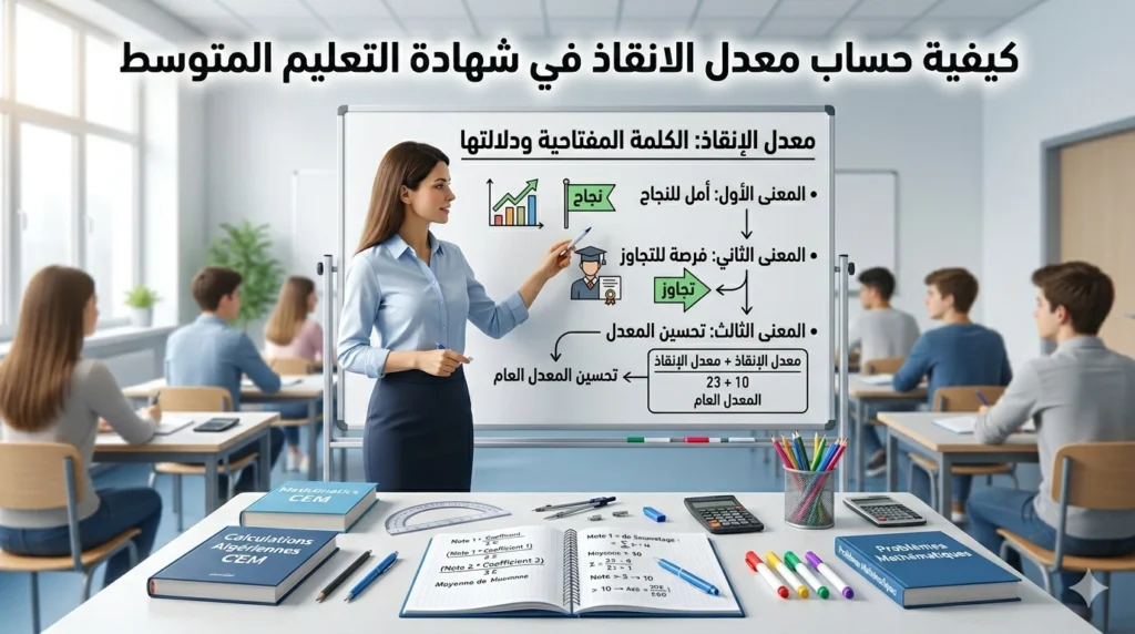 كيفية حساب معدل الانقاذ في شهادة التعليم المتوسط