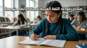 ملخص قواعد اللغة العربية للسنة الرابعة متوسط